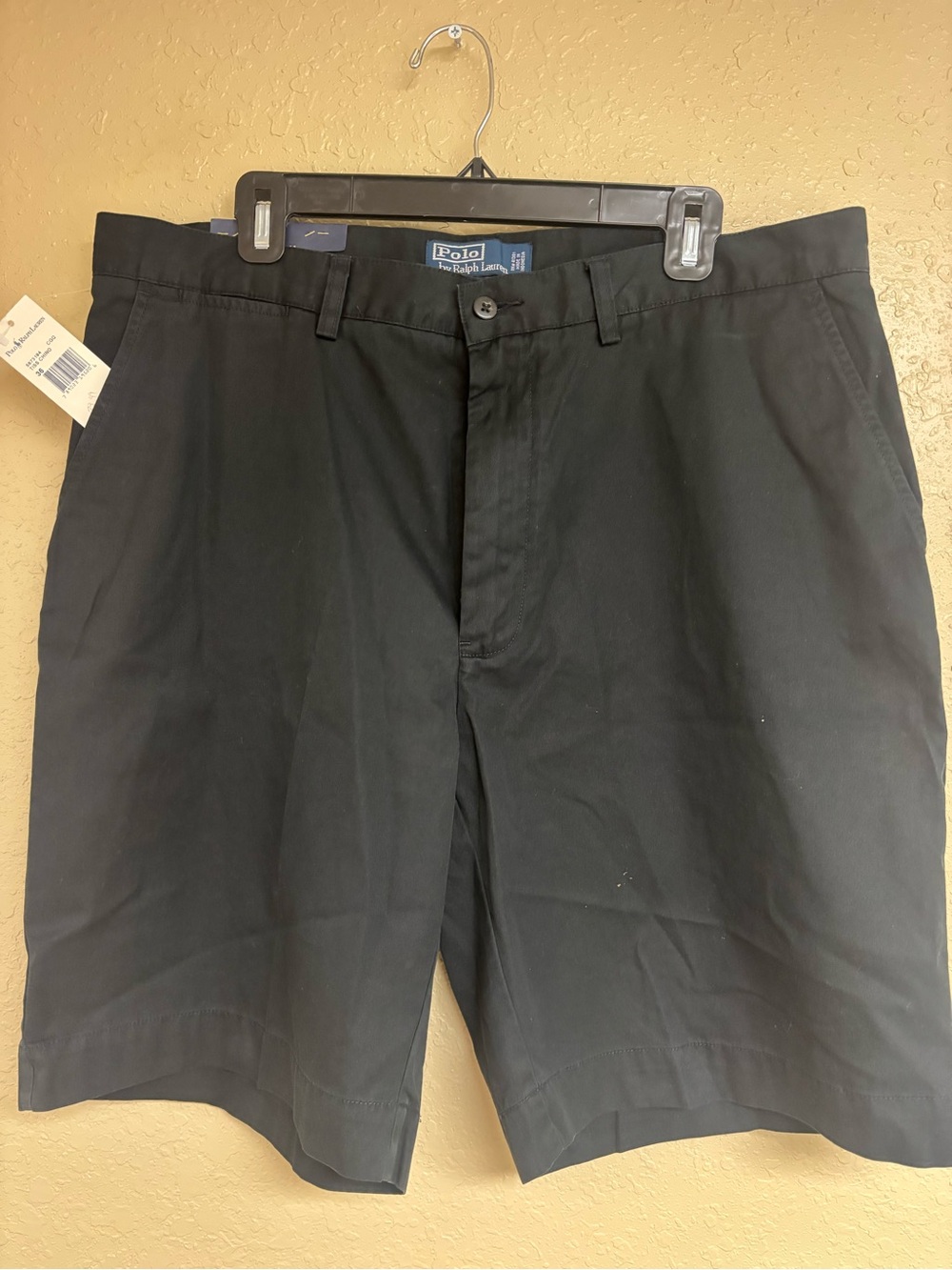Polo by Ralph Lauren Black Flat Front Men’s Chino Shorts
